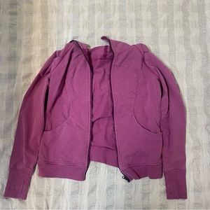 Lululemon Magenta Full Zip Scuba With Hood